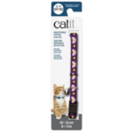CATIT Adjustable Nylon Collar Purple w/Pink Bows 20-33cm