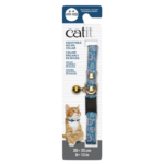 CATIT Adjustable Nylon Collar w/Rivets Blue w/Pink Hearts 0.8cm