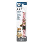 CATIT Adjustable Nylon Collar w/Riverts Red & White w/Flowers 0.8cm