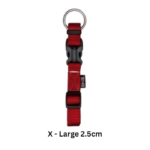ZEUS Adj. Collar Deep Red X-Large 2.5cm